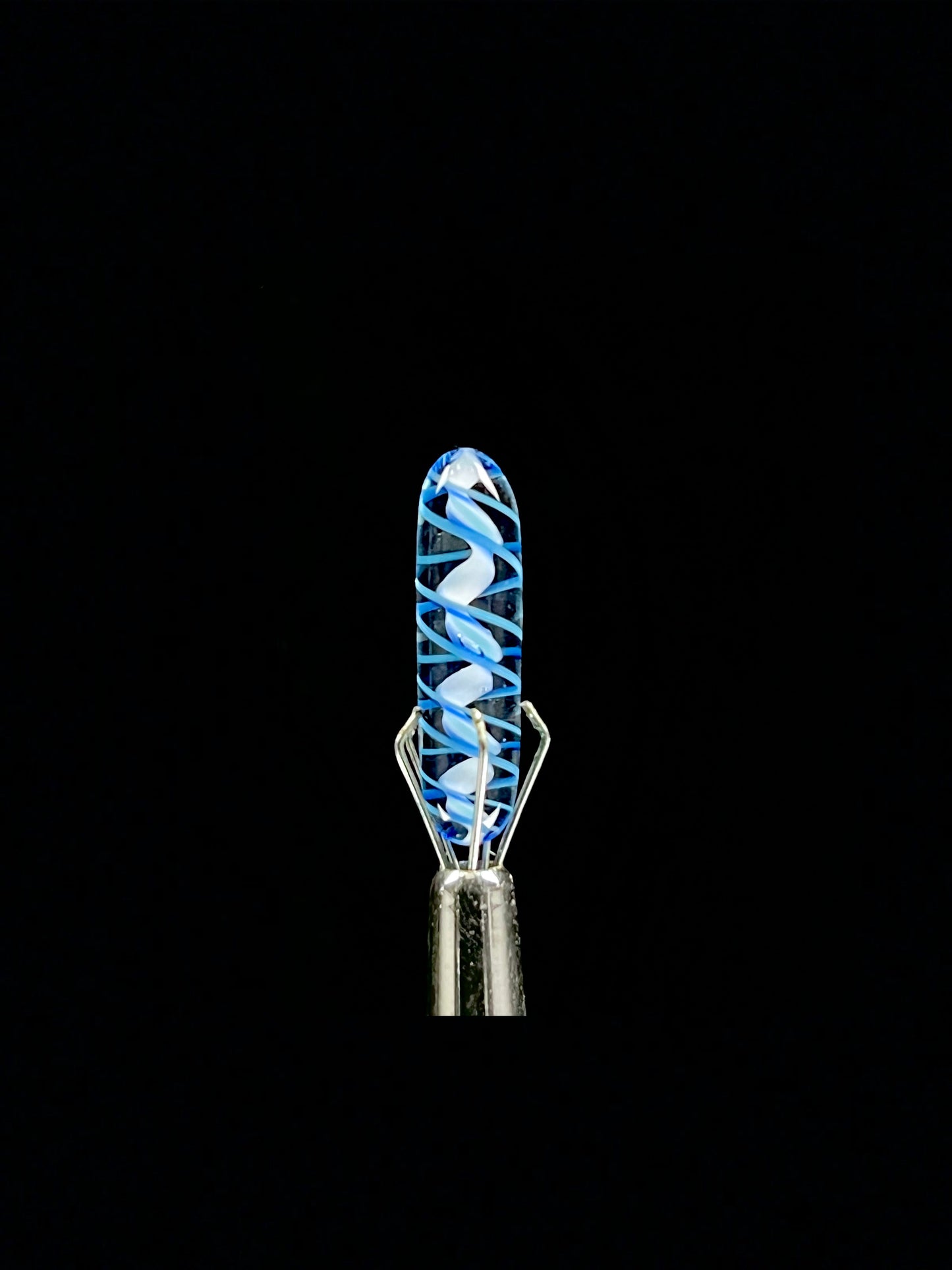 Phase Glass "Fumey Blue Spirals" Four-Piece Slurper Set