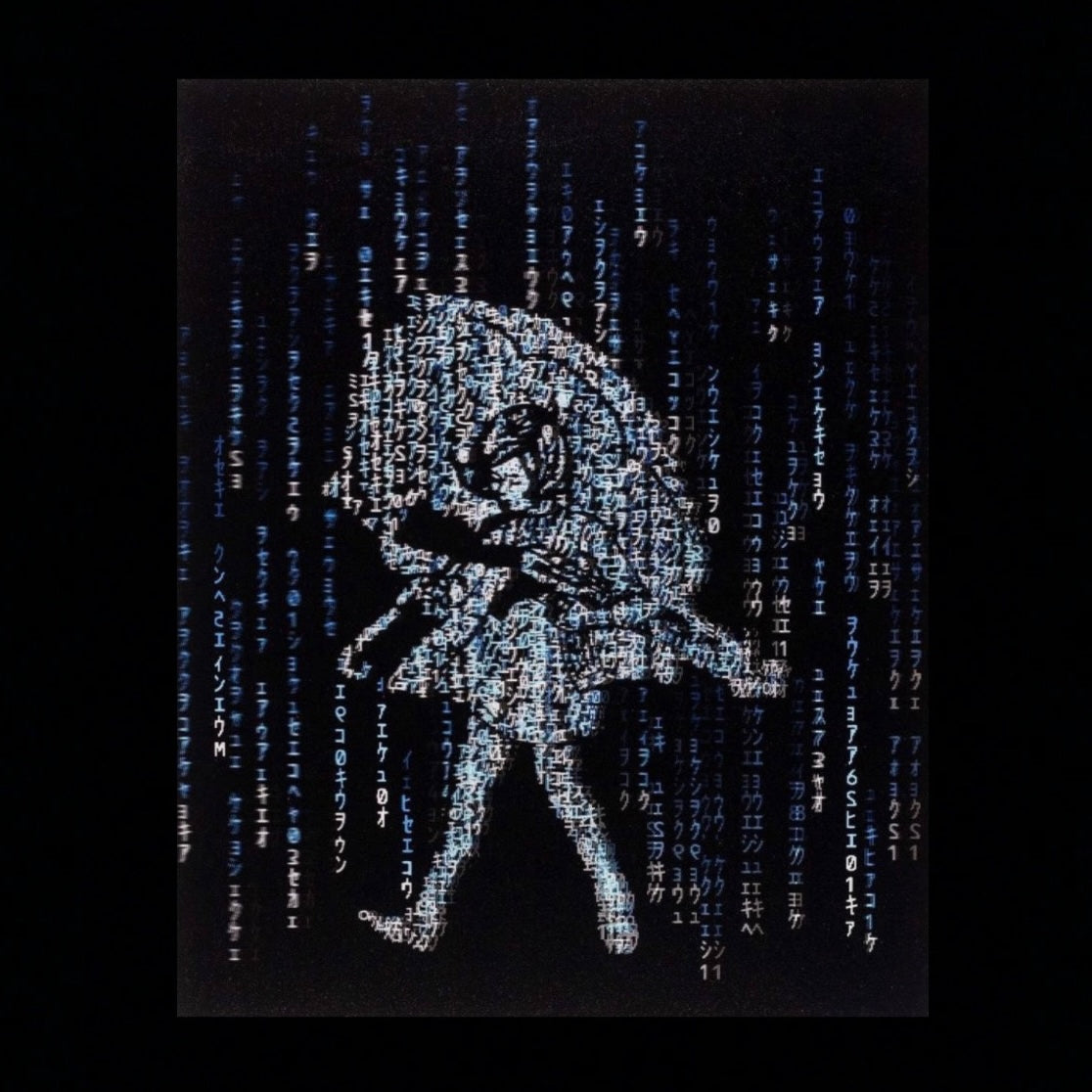 Slinger Apparel x Pyroscopic "Matrix Assault Girl" (Blue) Lenticular Print