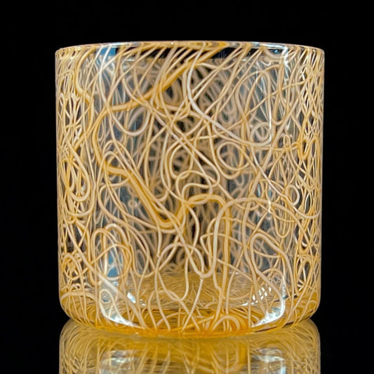 Snoopy Glass "Lava Orange Scribble" Alchemy Jar Insert