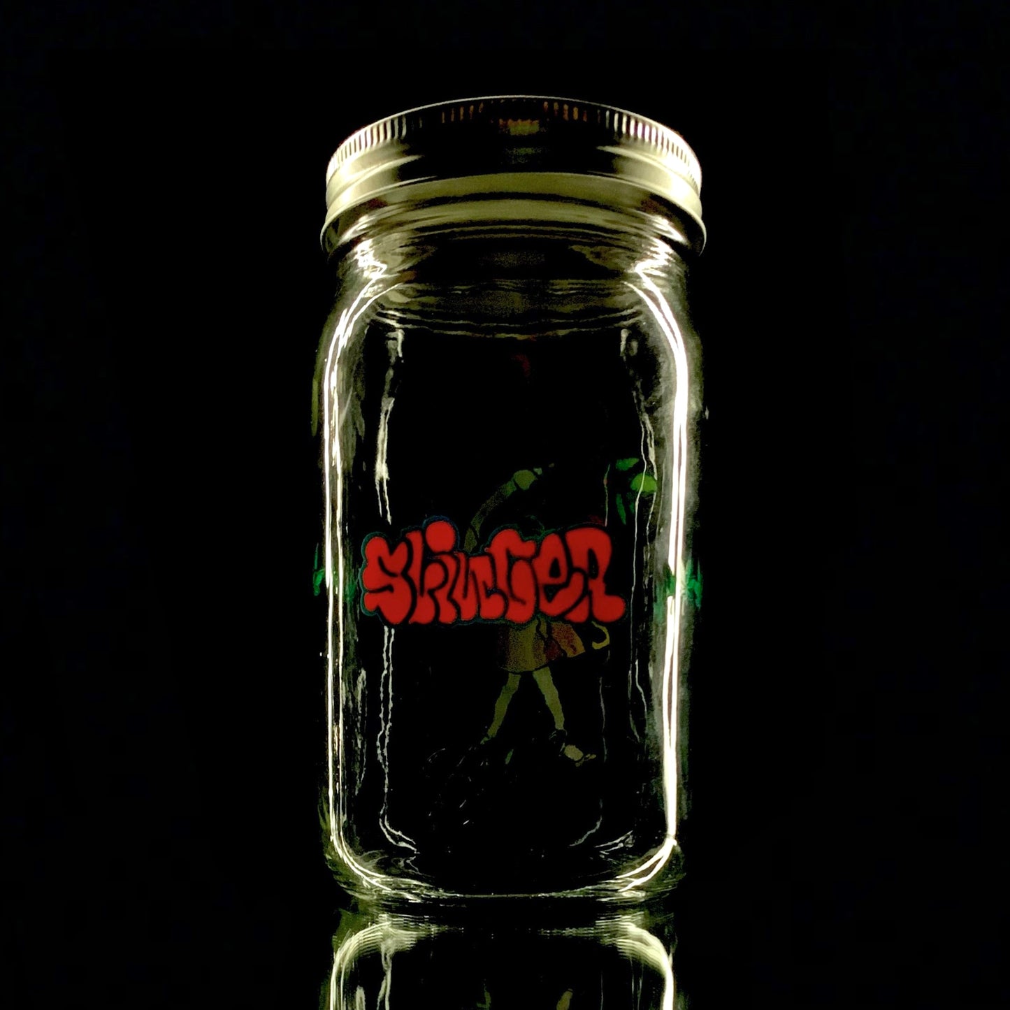 Slinger Apparel x Ouchkick "Emerald Girl" 32oz Ball Jar