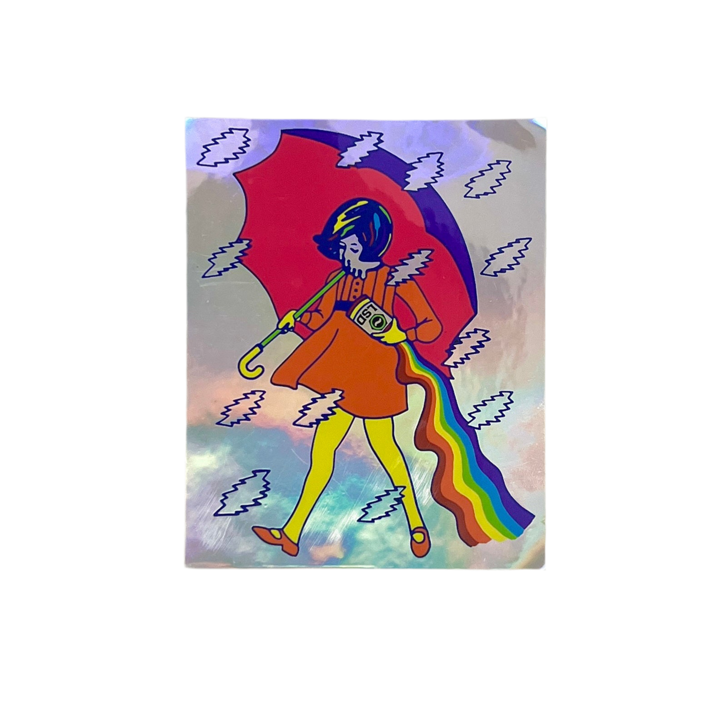 Slinger Apparel x Wookerson Studios “Sandoz Girl” Sticker (Rainbow Foil)