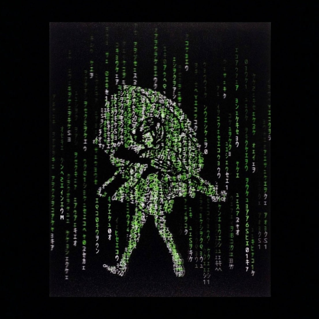 Slinger Apparel x Pyroscopic "Matrix Assault Girl" (Green) Lenticular Print