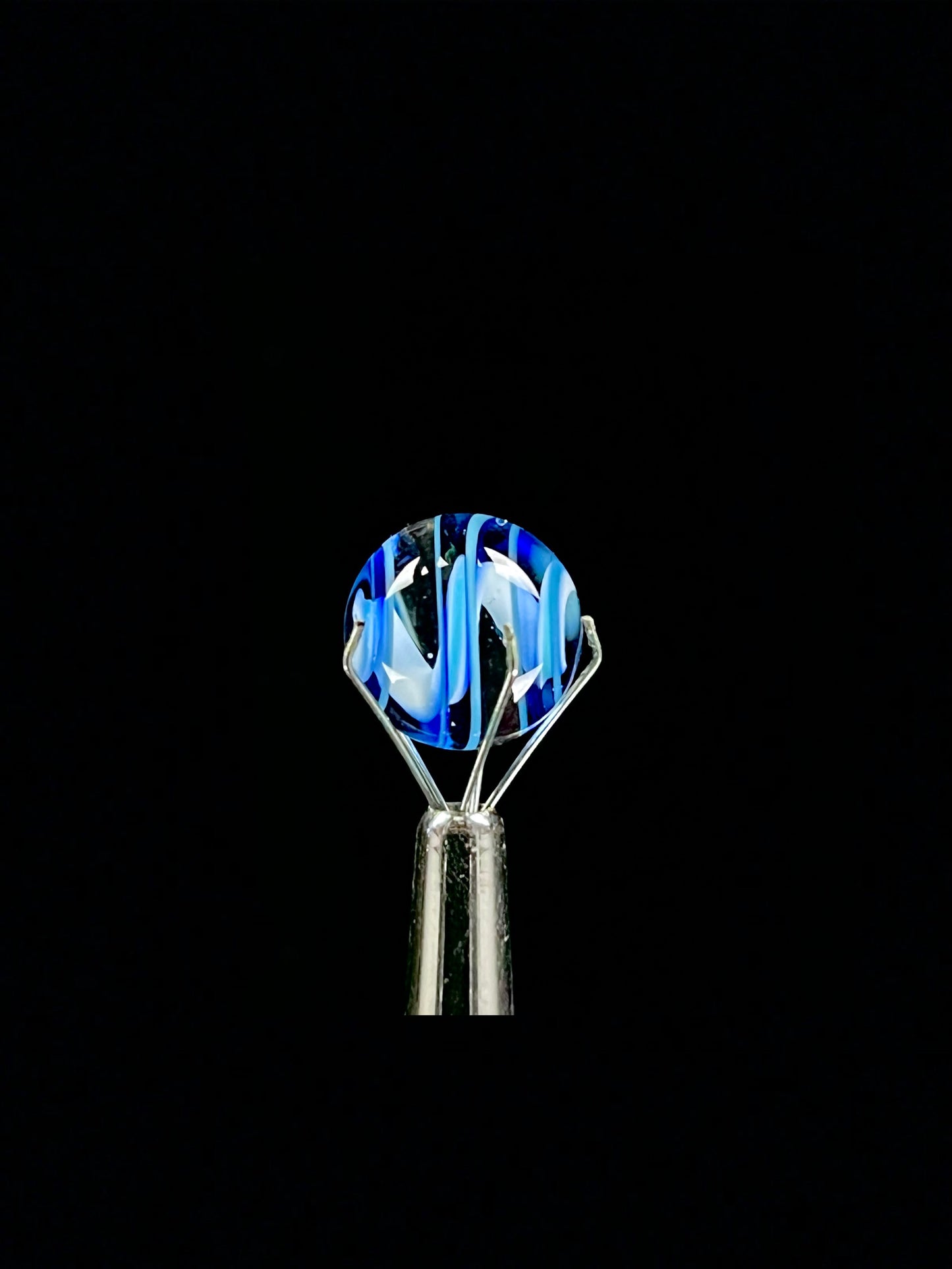 Phase Glass "Fumey Blue Spirals" Four-Piece Slurper Set