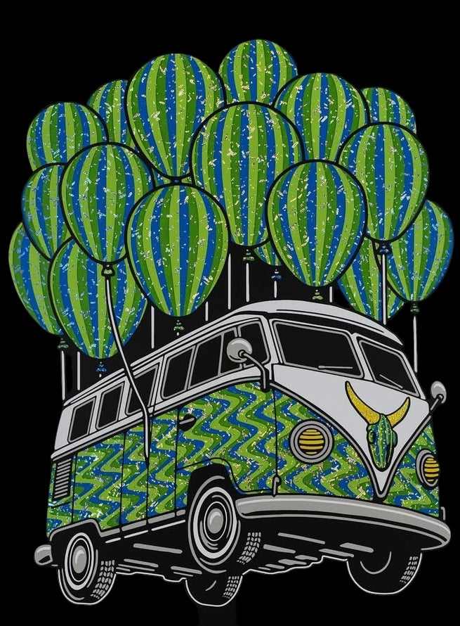 Parking Lot Collective “Darby Flying Bus” Holographic Print