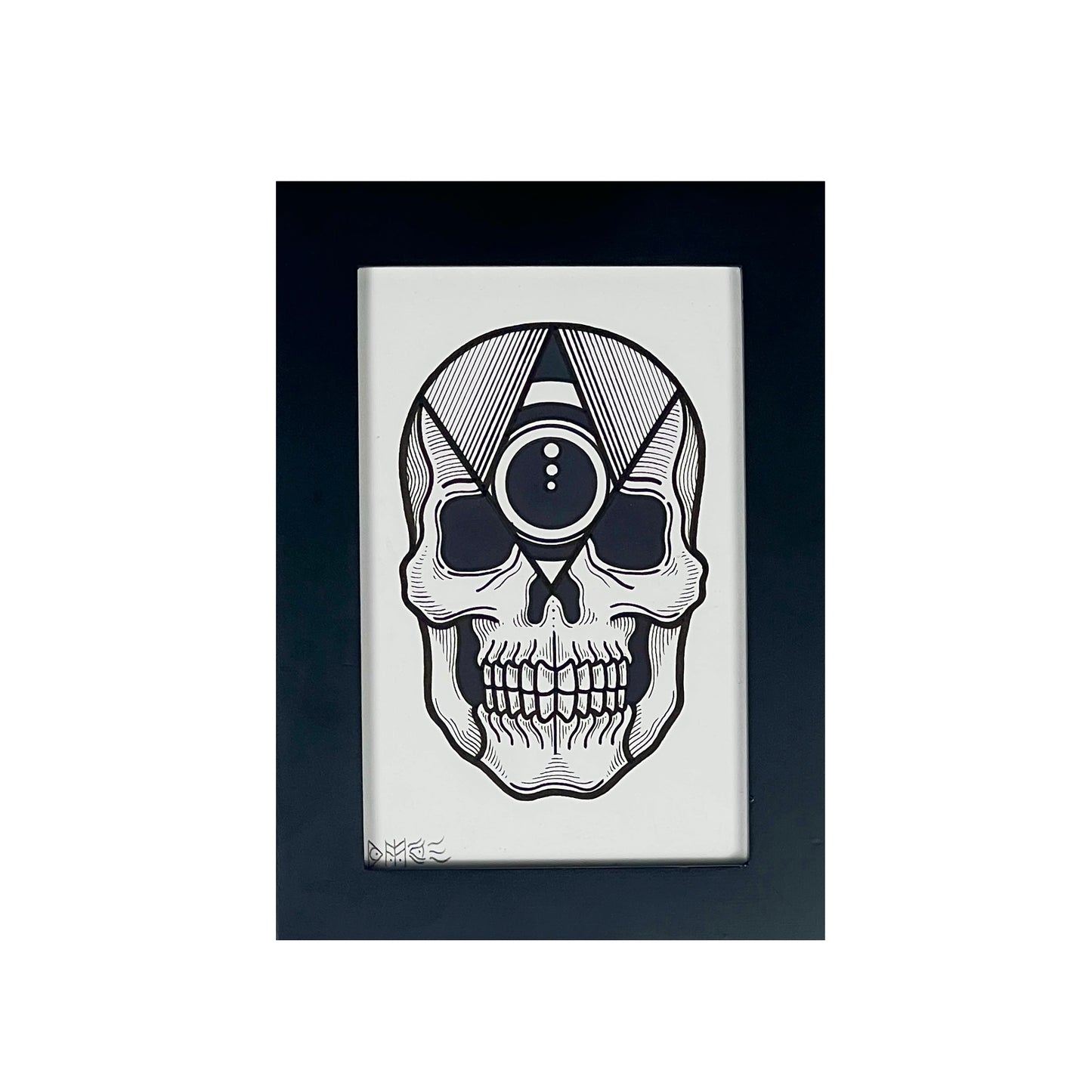 Bonethrower Third Eye Skull Original Drawing