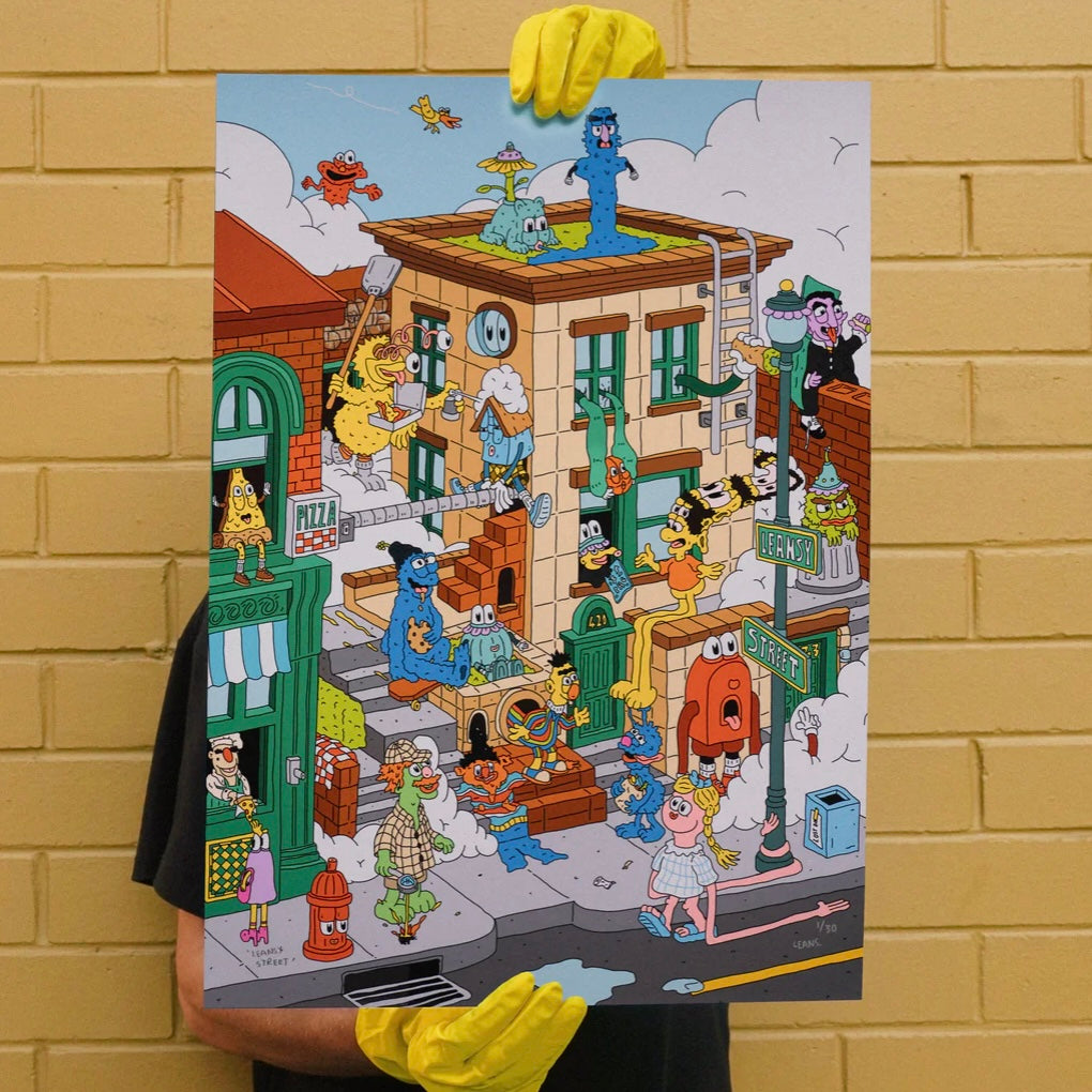 Leans "Leansy Street" Print