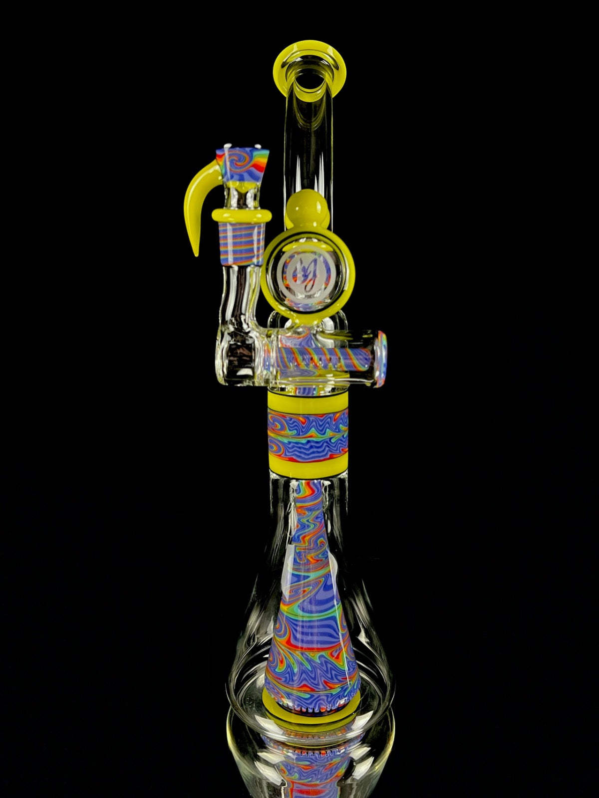 OJ Flame "Blueberry Rainbow" x "Roswell" Collins Bubbler