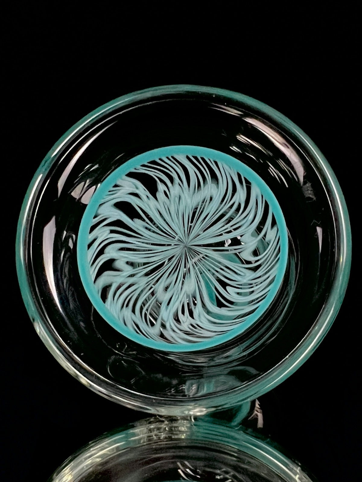 Snoopy Glass "Aqua Blue" Scribble Accent Tube