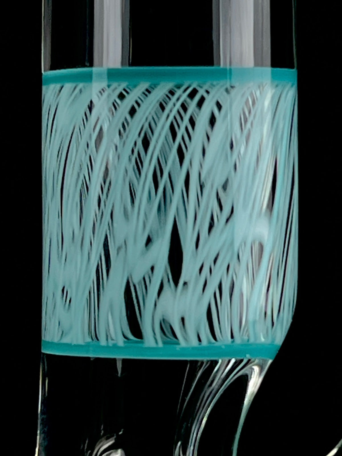 Snoopy Glass "Aqua Blue" Scribble Accent Tube
