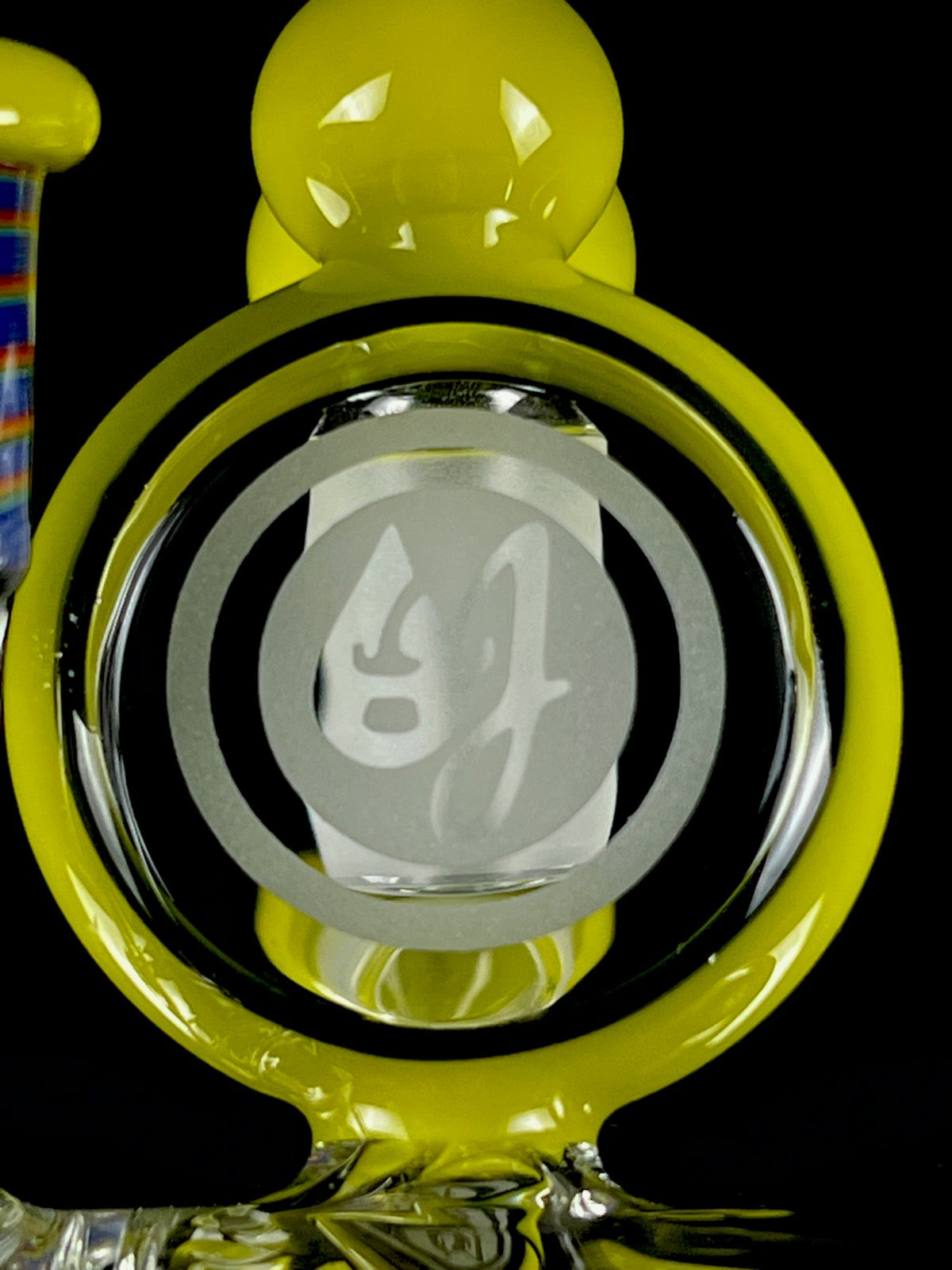 OJ Flame "Blueberry Rainbow" x "Roswell" Collins Bubbler