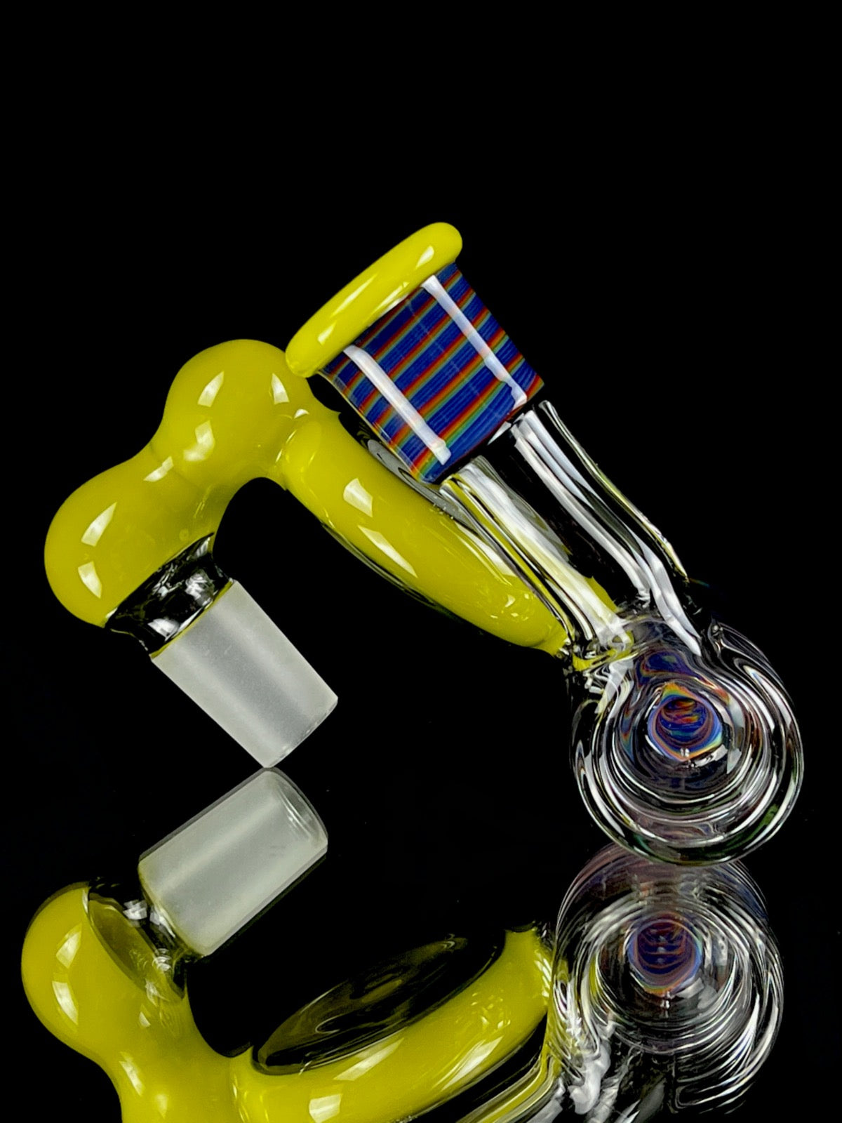OJ Flame "Blueberry Rainbow" x "Roswell" Collins Bubbler