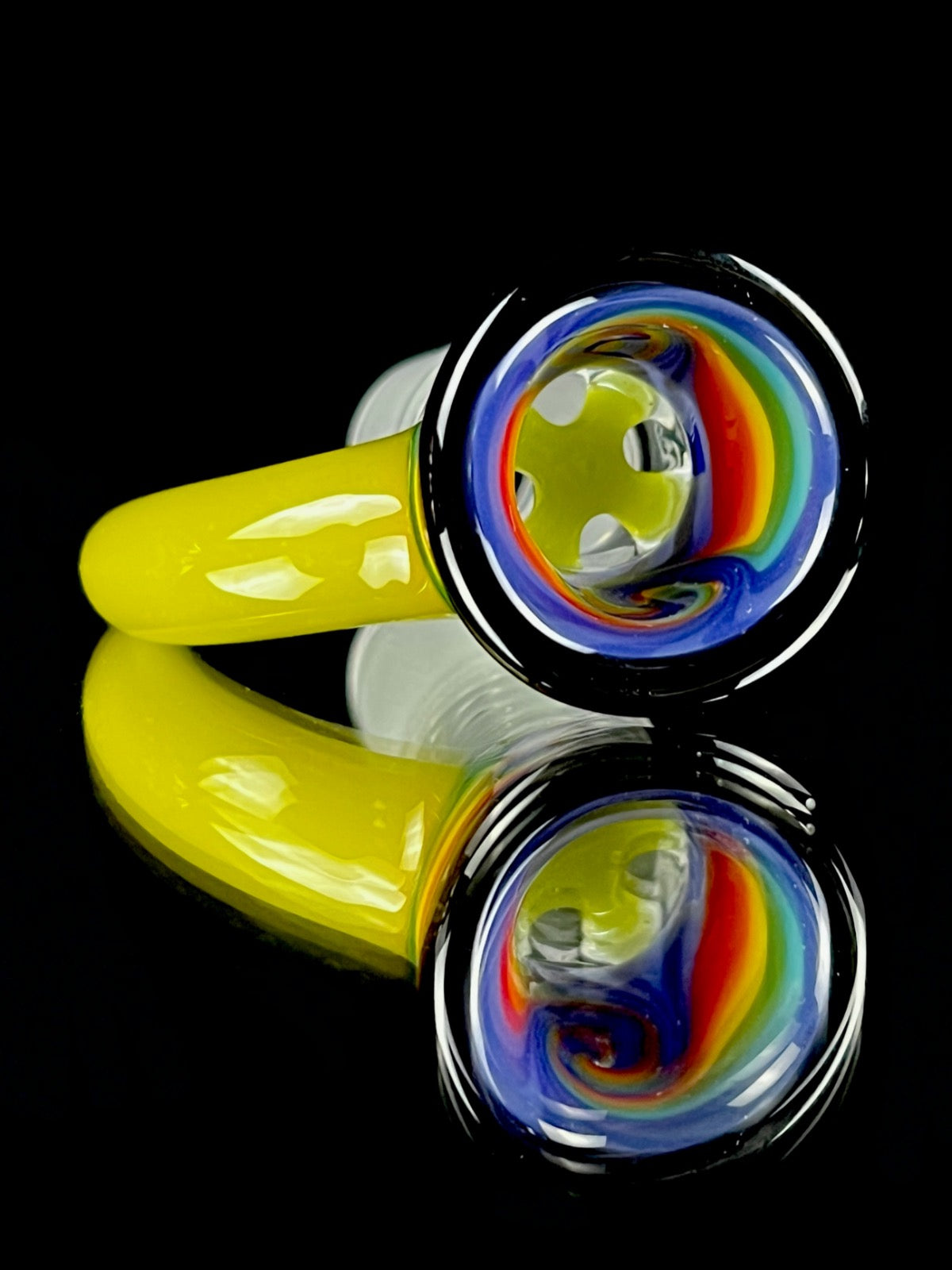 OJ Flame "Blueberry Rainbow" x "Roswell" Collins Bubbler