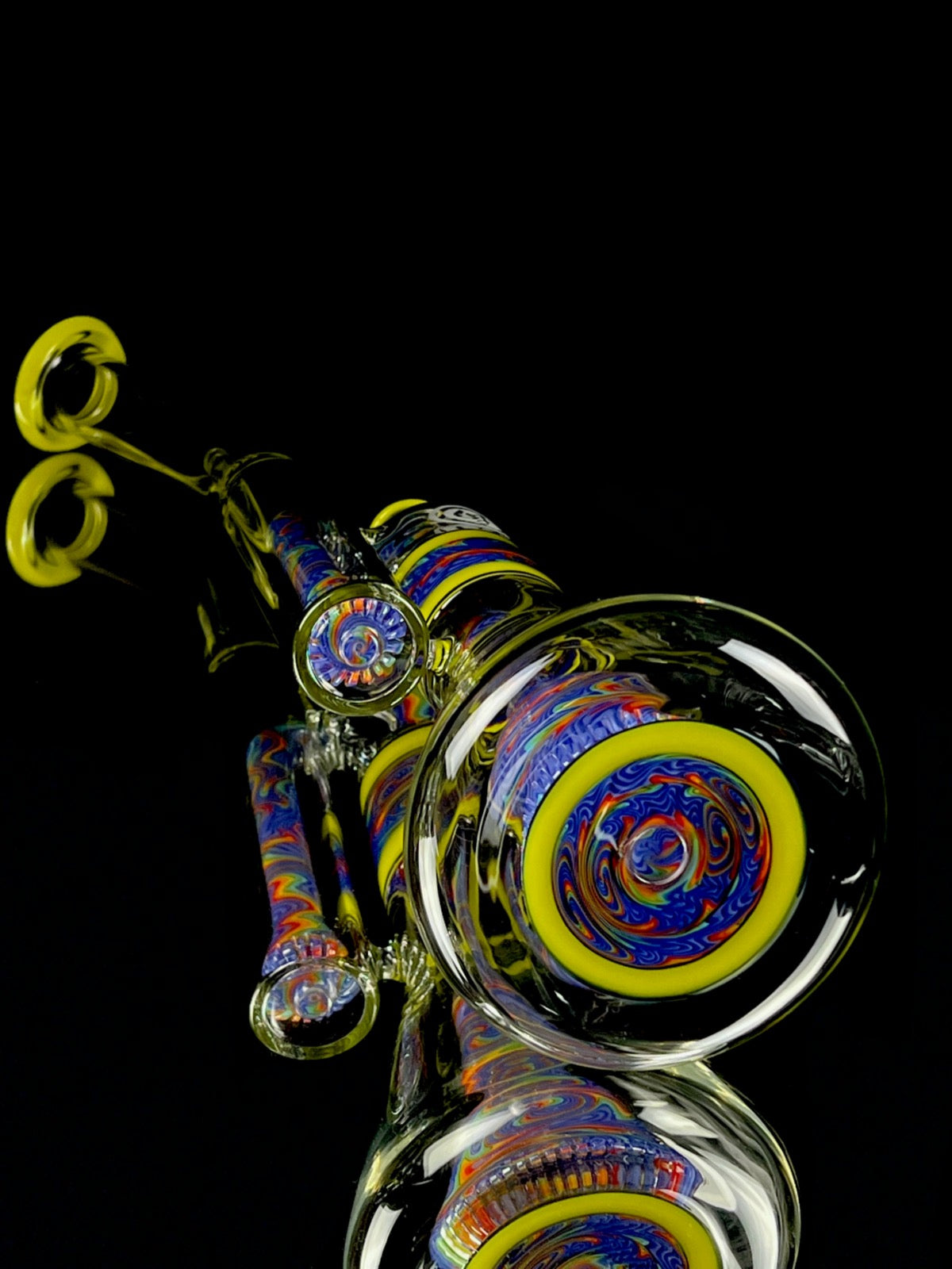 OJ Flame "Blueberry Rainbow" x "Roswell" Collins Bubbler