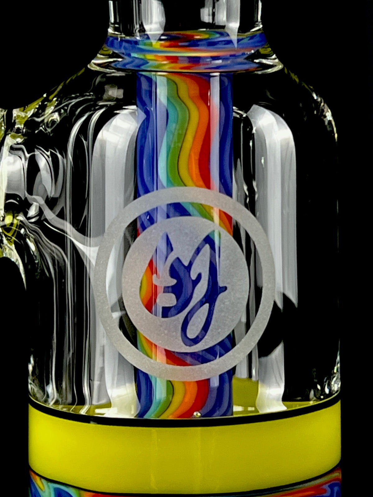 OJ Flame "Blueberry Rainbow" x "Roswell" Collins Bubbler