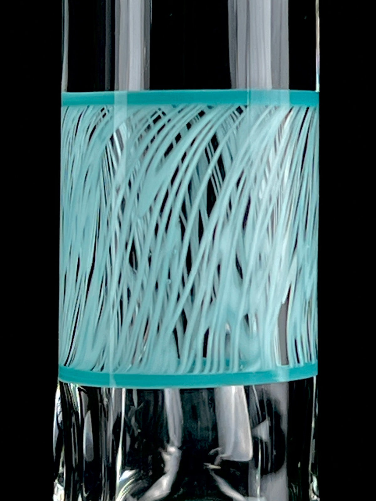Snoopy Glass "Aqua Blue" Scribble Accent Tube