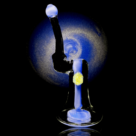 Phase Glass 10mm Dewar Bub w/ Fume Cab & Blue Satin Accents
