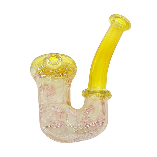 Fume glass sherlock pipe on a white background.