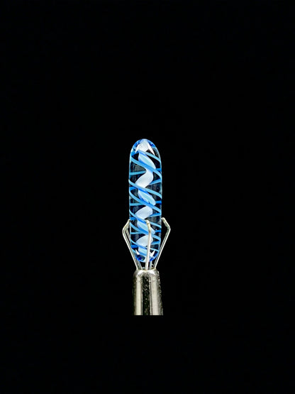 Phase Glass "Fumey Blue Spirals" Four-Piece Slurper Set