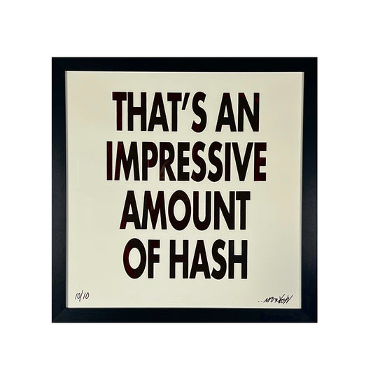 Wookerson Studios "Impressive Amount" Print (Black/Red Marbled)