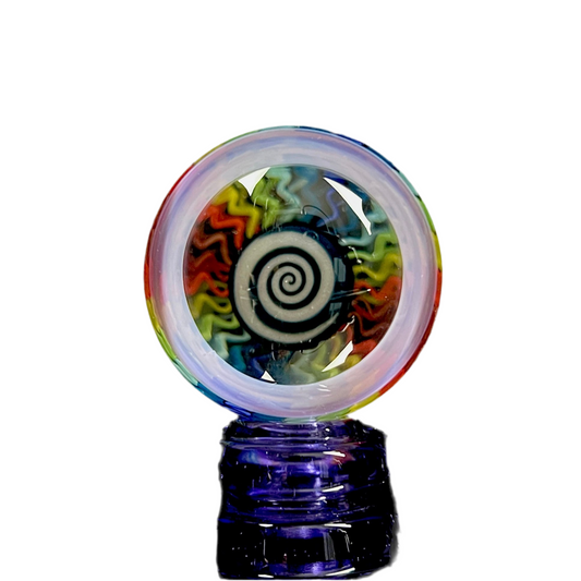 Jared Wetmore "Rainbow Wig Wag Spiral Cup" Marble