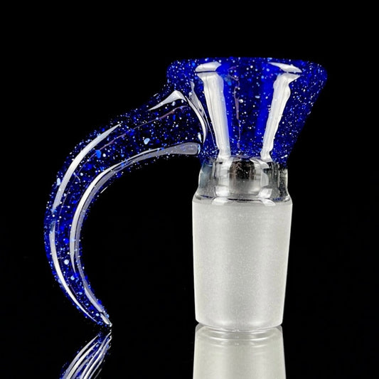 18mm full-accent Blue Blizzard slide by Welch Glass