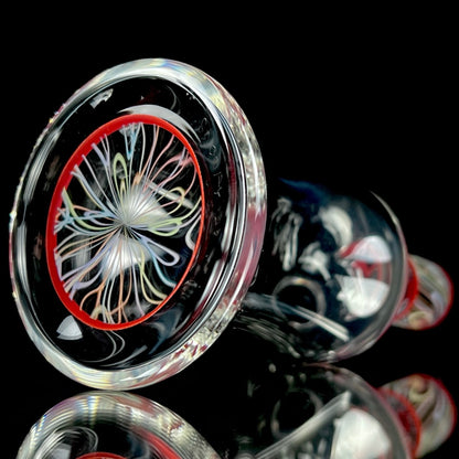 Snoopy Glass "Cherry" x "Rainbow" Scribble Accent Tube with Eternal Quartz Fat Bottom Banger