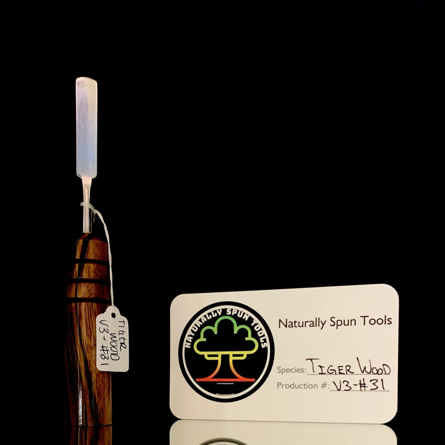 Tiger wood V3 dabber by Naturally Spun Tools