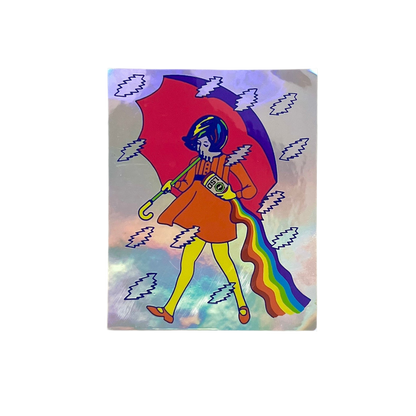 Slinger Apparel x Wookerson Studios “Sandoz Girl” Sticker (Rainbow Foil)