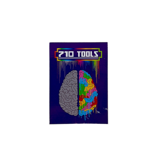 Colorful brain illustration with '710 Tools' logo on a purple background.