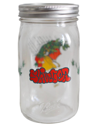Slinger Apparel x Ouchkick "Emerald Girl" 32oz Ball Jar