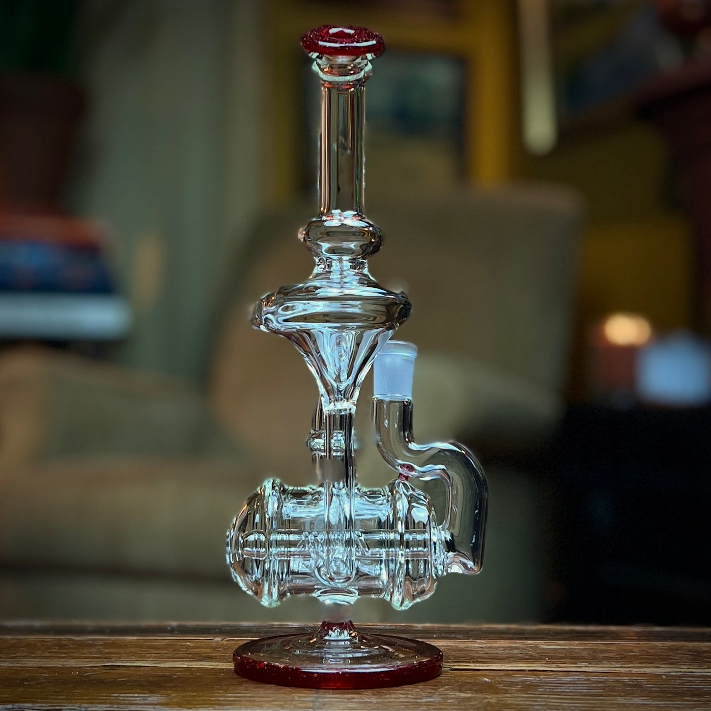 Red Blizzard Inline Barrel Recycler by OJ Flame