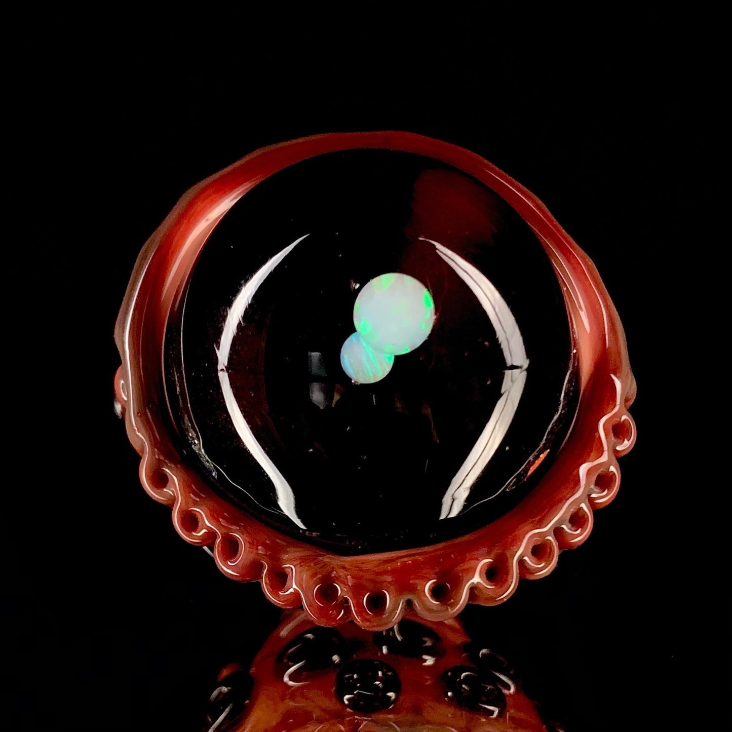 Cyclops marble with opal by Leviathan Glass