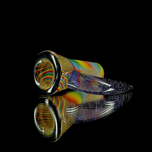 18mm fully-worked rainbow line work slide by OJ Flame