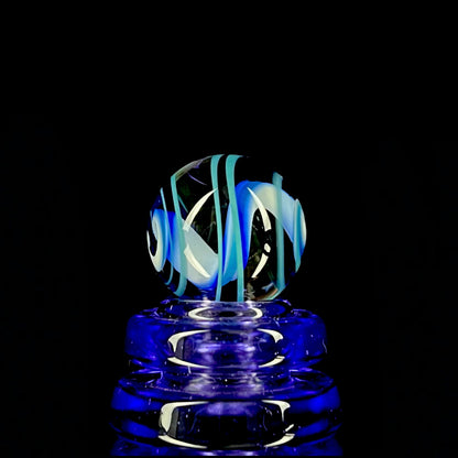 Phase Glass "Fumey Blue Spirals" Four-Piece Slurper Set