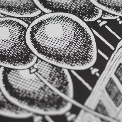 Parking Lot Collective “Flying Bus” Print (Black)
