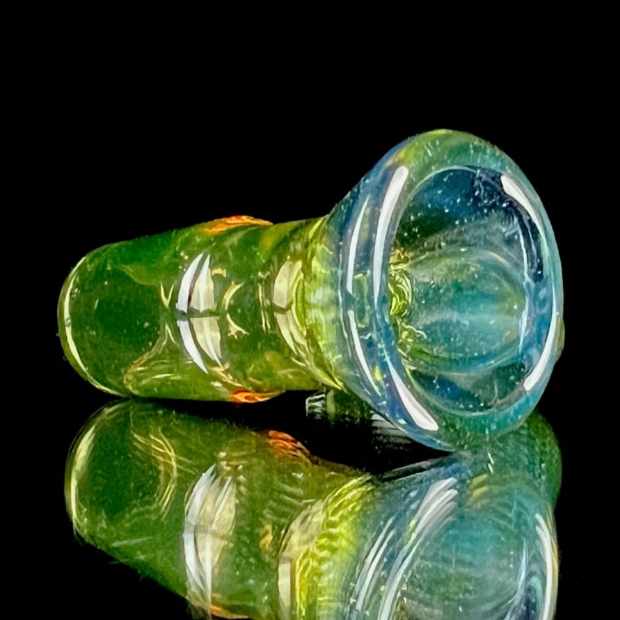 18mm fully-worked Citrine (UV)  to Marina fade slide by Welch Glass