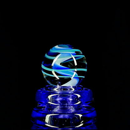 Phase Glass "Fumey Blue Spirals" Four-Piece Slurper Set