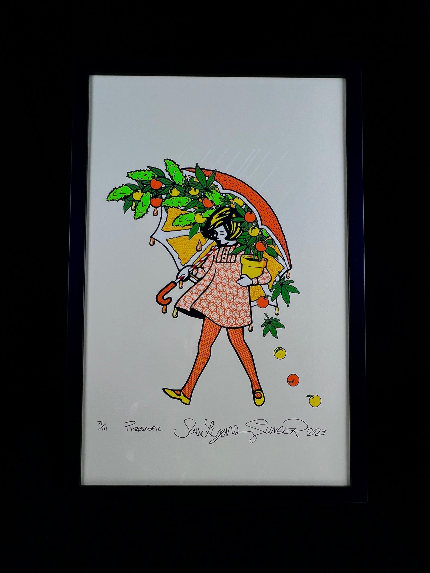 “Citrus Terp Girl” moodmat and print by Slinger Apparel