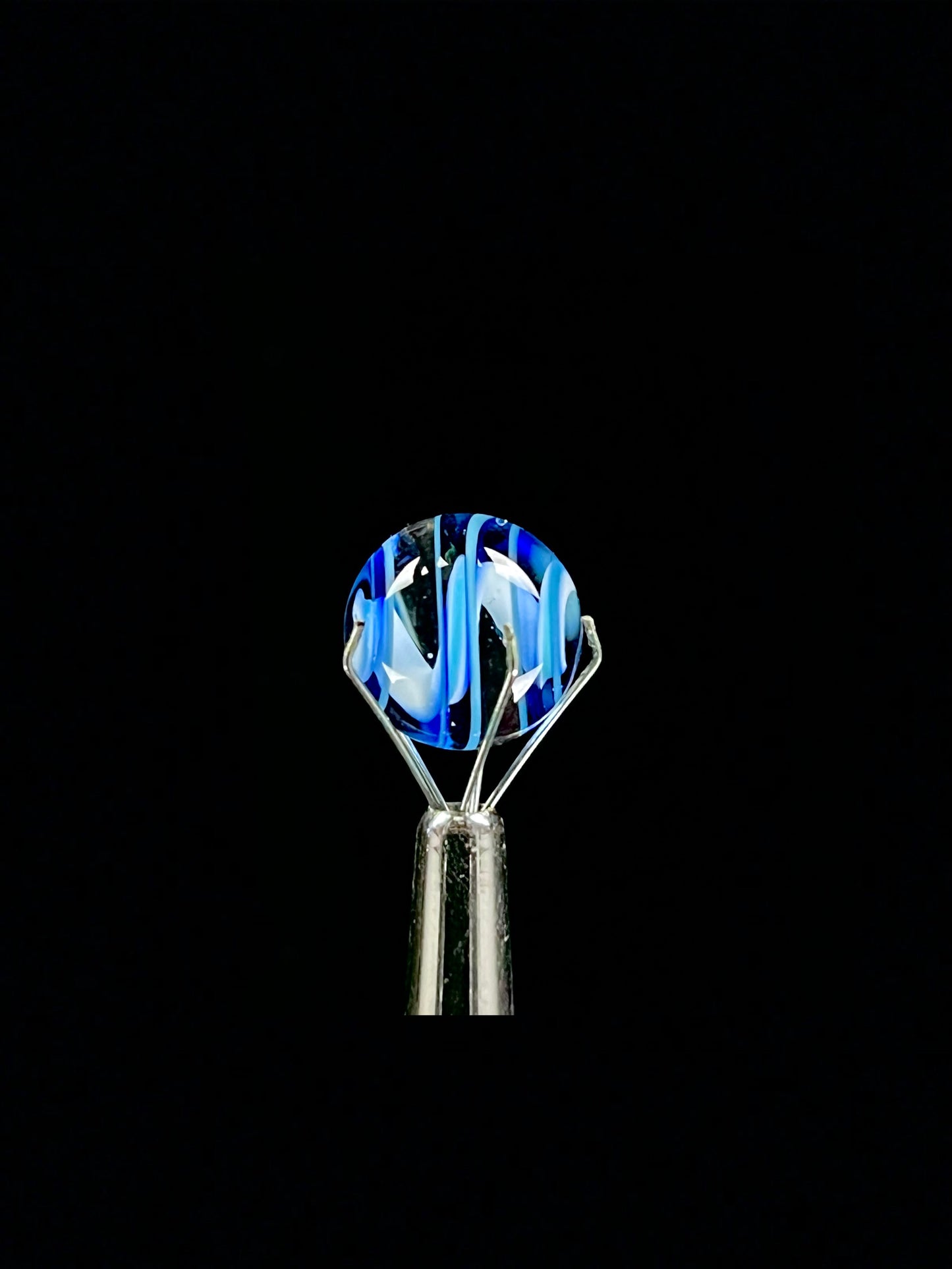 Blue spiral 4 piece slurper set by Phase Glass