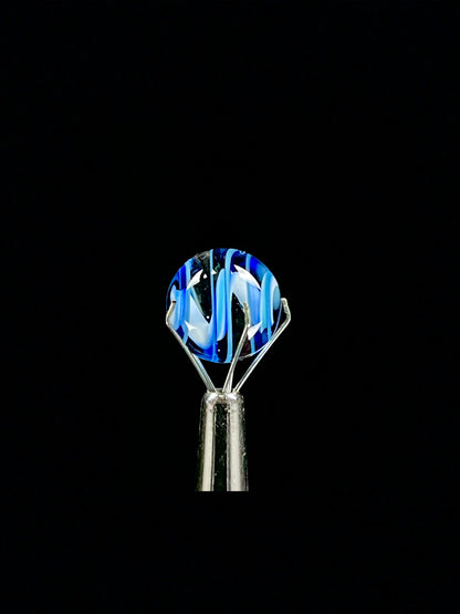Phase Glass "Fumey Blue Spirals" Four-Piece Slurper Set