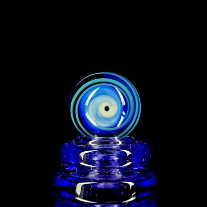 Phase Glass "Fumey Blue Spirals" Four-Piece Slurper Set