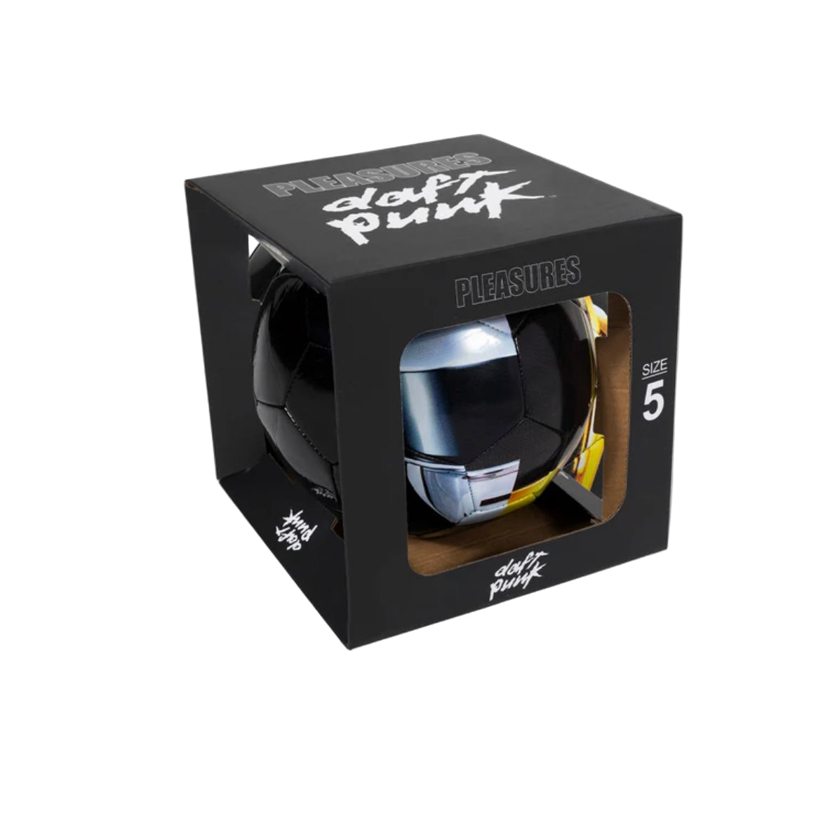 Black box with a helmet inside, featuring 'Daft Punk' branding on a white background.