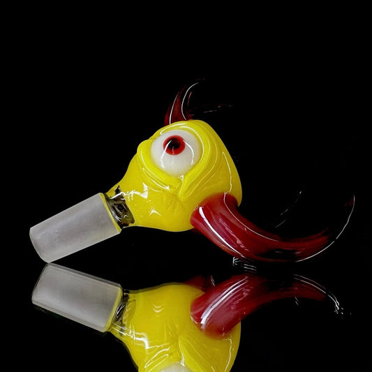 14mm canary yellow cyclops slide with red horns