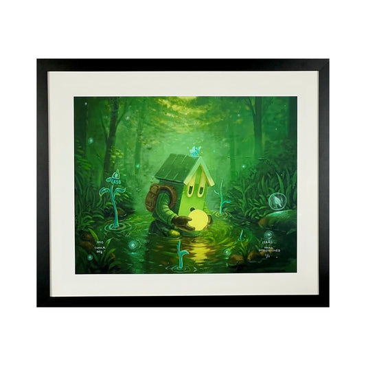 Leans "Lunar Orb" Hand Embellished 1/1 Print