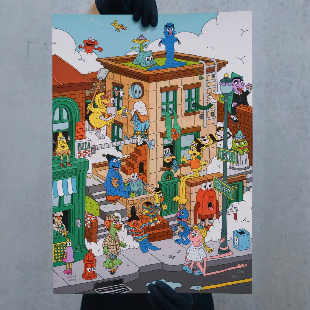 Leans "Leansy Street" Print
