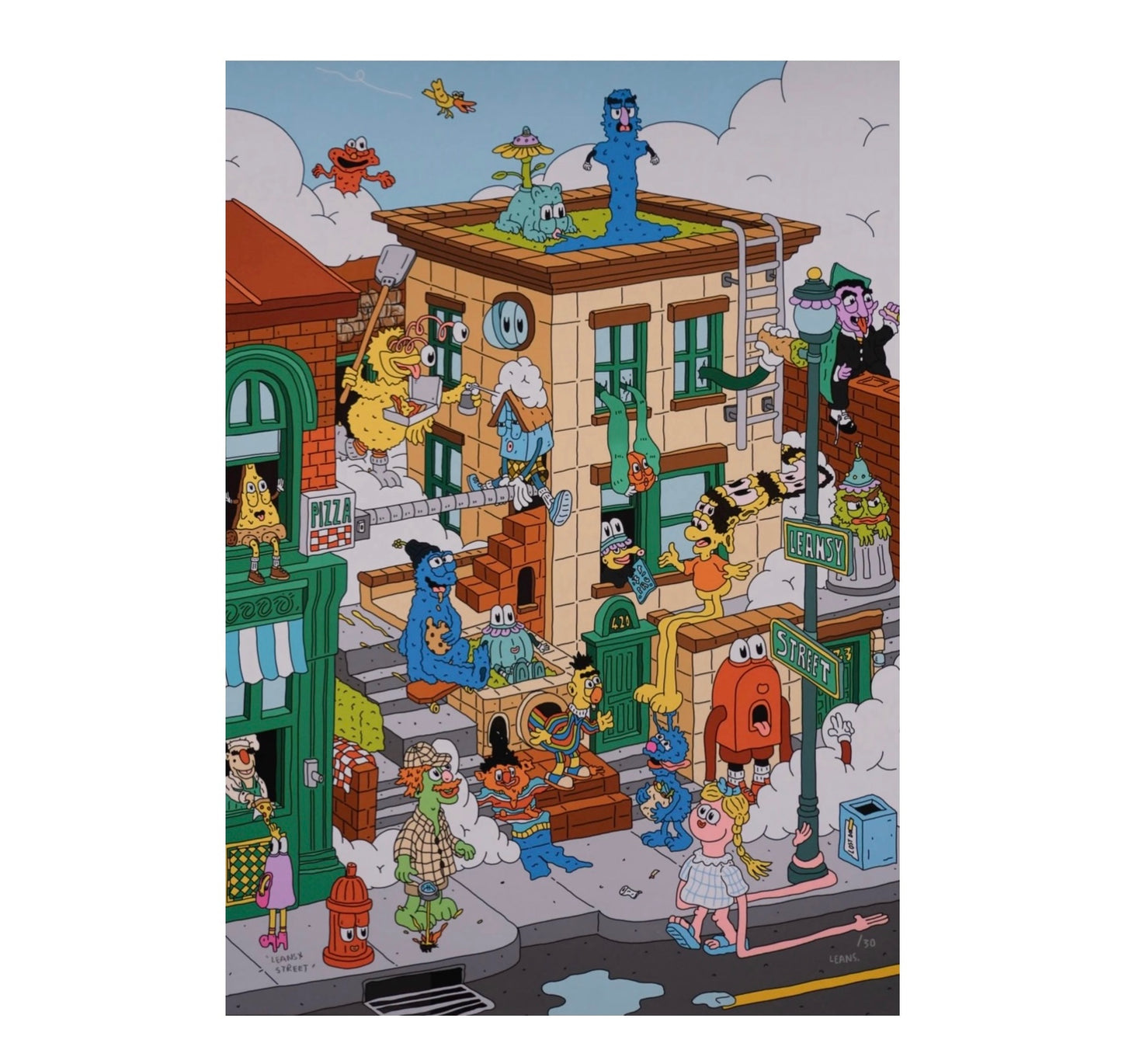Leans "Leansy Street" Print