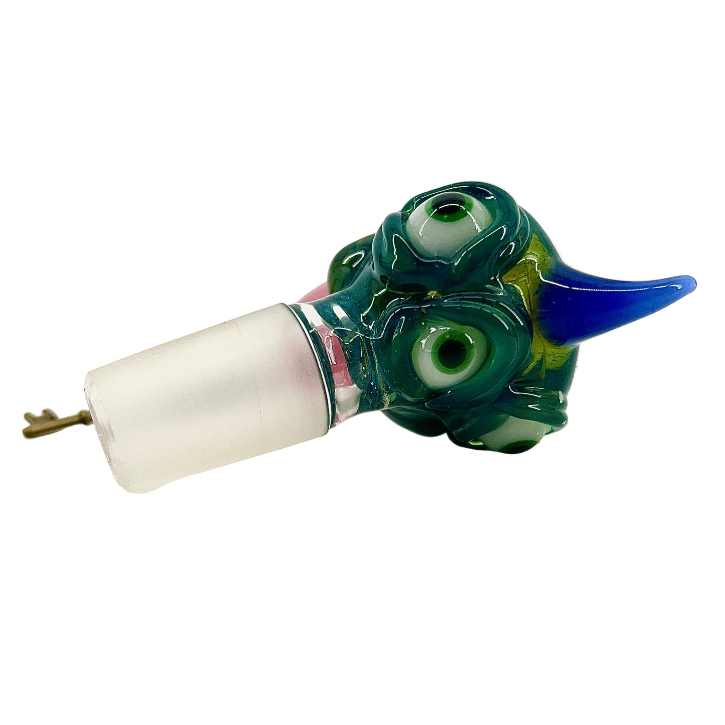Leviathan Glass 18mm "Blue Slyme Triclops" Slide W/ Key