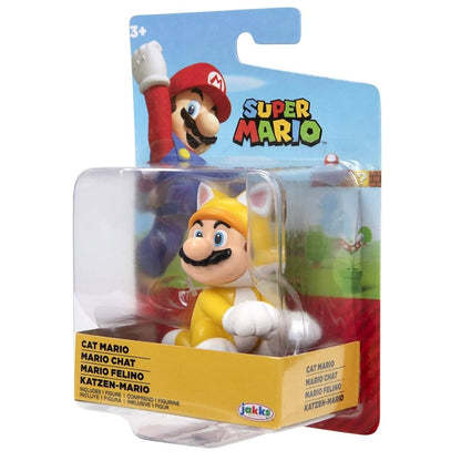 Cat Mario figure in packaging with Super Mario branding.