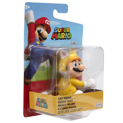 Super Mario figurine in packaging with Cat Mario character.