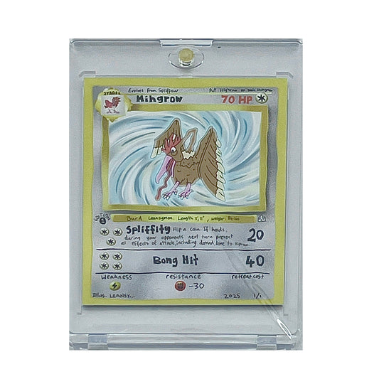 Pokémon trading card featuring Hihgröw in a protective case
